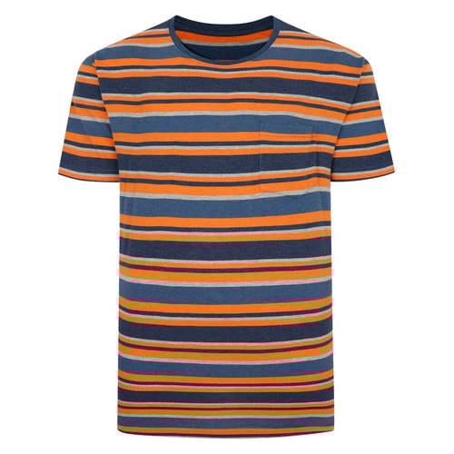 Bigdude Stripe Marl T-Shirt Multi Marl Tall